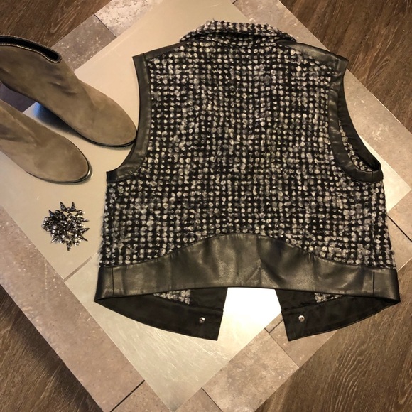 1[7ForAllMankind] BoucleMoro Vest black white grey - Picture 4 of 6